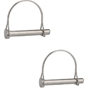 M12 Large D-Shape Safety Coupler Pin 1/2" x 3-3/20"(12.2mm x 80mm), High-Strength Spring Steel Heavy Duty Shaft Locking Pin (M12*80 2PCS)