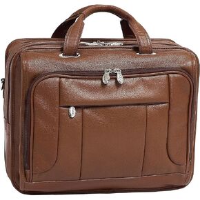 McKlein Leather Fly-Through Checkpoint-Friendly Laptop Briefcase