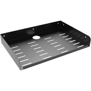 JINGCHENGMEI Metal Floating Wall Mounted Shelf Bracket for AV, TV Accessories, WiFi Router, TV Box, Cable Boxes, DVD Player, Games Consoles or Other Small Projectors (12 inches Width)