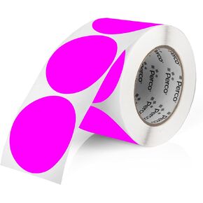 Perco Teal 3-Inch Round Sticker Labels - 500 Labels per Roll - Vibrant Colors, Strong Adhesion - Made in USA