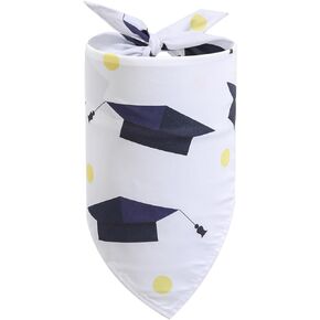 Dog Graduation Bandana, Perfect for Dog Graduation Cap and Gown, Ideal Dog Graduation Outfit, Versatile White Large Graduate Accessory, Charming Dog Graduation Costume for Your Pet