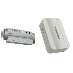 Panamax PM8-AV 8 Outlet Cable-Sat-Telephone - Silver & MD2 2-Outlet Surge Suppressor with LED Diagnostic Lights