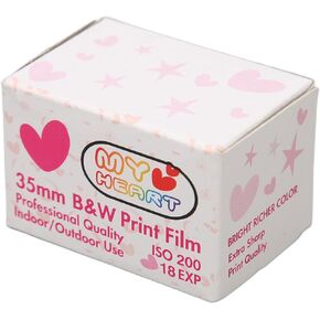35mm Black and White Print Film, ISO 200 HD Camera Black and White Film for 135 Cameras, Camera Black and White Negative Film, Medium Contrast for 135 Cameras (18 Sheet)