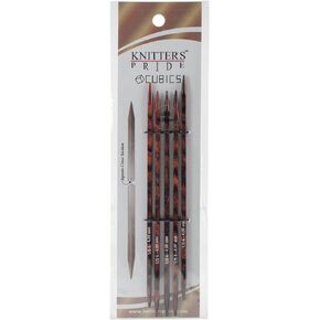 Knitter's Pride 516221-Cubics Double Pointed Needles 6", Size 6/4mm