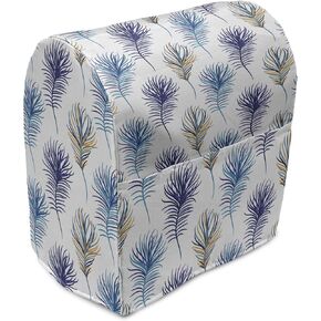 Ambesonne Botanical Stand Mixer Cover, Lavender and Peony Field Thriving Nature Efflorescence Freshness Garden Growth, Kitchen Appliance Organizer Bag Cover with Pockets, 6-8 Quarts, Purple Green