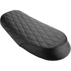 PU Leather Flat Vintage Style Motorcycle for Seat Cushion Saddle Fit For CB CL AX100 CG125 Black motorcycle for Seat cafe racer saddle cushion pu leather hump universal motorbike