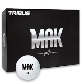 MAK Golf Tribus Golf Balls (one Dozen) Soft Feel 3-Piece Urethane Cover Tour Quality