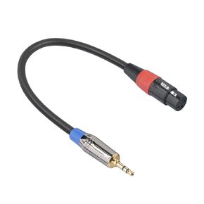 XLR to 3.5mm Cable Balanced 1ft Gold-Plated XLR Female to 1/8 TRS Microphones Audio Cable-30cm