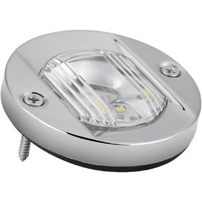 EVGATSAUTO Marine Boat Transom LED,12V Marine Boat Transom White LED Stainless Steel Waterproof Anchor Stern Navigation Light Transom Mount Stern Anchor Lights Flush Mount
