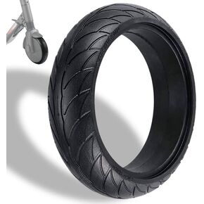 GYL 200X50 8x2" Tire Electric Scooter Solid Tire Replacement for Segway Ninebot ES1 ES2 ES3 ES4 E2 E2 Plus ES1L E-Scooter Original Wheel Front Tyre (After installation 8 Inch), 8x2.125(159-42)