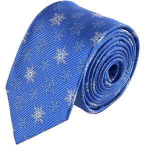 Trafalgar Men's Let It Snow Novelty Snowflake Necktie