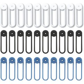 CABLY 30pcs Silicone Cable Tie - Reusable Cable Tie Organizer, Multipurpose Cord Management, Electronics Accessories for Home and Office (Multicolor A)