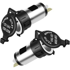 Auto Lighter Socket, Xafissy 2PCS 12V 120W Waterproof Car Cigarette Lighter Socket Plug Outlet for Car Boat Tractor Motorcycle (2)