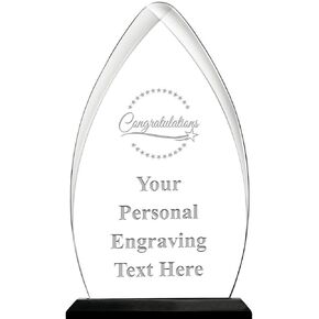 Congratulations Acrylic Award, 6.75" H Personalized Congratulations Award with Custom Engraving Prime