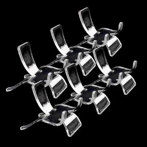 6 Pieces Clear Acrylic Display Easel Stands Collectibles Organizer Stands Triangle Display Holder Display Stand for Rock Mineral Agate Fossil Coral (3 Sizes)