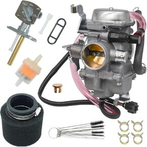 KLF300 Carburetor for Kawasaki KLF 300 BAYOU 300 1986-1995 1996-2005 ATV Carb with Fuel Valve Petcock Switch