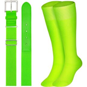 XZQTIVE Baseball Belt and Socks Combo Set Adjustable Softball Belt and Socks Elastic Waist Belt for Youth Adult