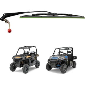 KEMIMOTO UTV Manual Hand Operated Windshield Wiper Assembly Compatible with Maverick X3 Commander Defender Pro Windshield Wiper