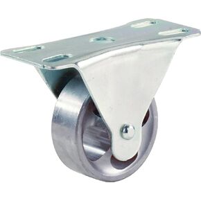 Shepherd Hardware 9184 2-1/2-Inch Cast Iron Rigid Plate Caster, 175-lb Load Capacity,Silver - 3 Pack
