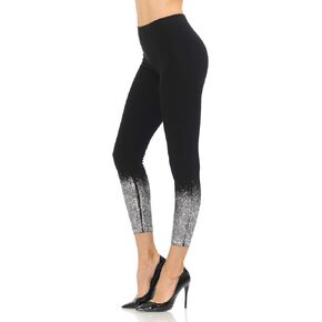 JDJ CO. Women's Premium Quality Ultra Soft Cotton Spandex Solid Gold Glitter Leggings