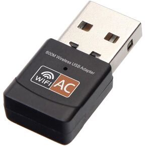 Miki&Kexin USB Wireless Adapter 600Mbps Realtek RTL8811CU Chipset Mini Type Dual Band 11AC WiFi Dongle IEEE 802.11 a b g n ac for Laptop Desktop IPTV USB 3.0 Network Adapter for Windows 10 Mac Linux
