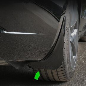 Mud Flaps for Tesla Model 3 2016-2023 Splash Guards Glossy Black Front Rear Fender Protection Mudflaps No Need to Drill Holes (Set of 4, Gloss Black)