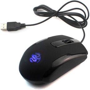 WishLotus Left Handed Mouse Logo Laser Engraving and Matte Process 800 DPI Resolution 3D Button Plug and Play Mini USB Wired Mouse Suitable for Laptop