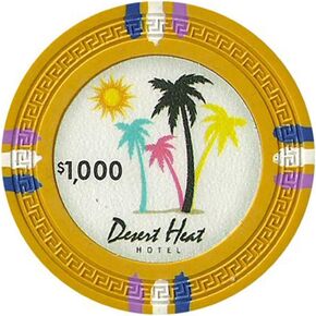 Desert Heat Poker Chip Heavyweight 13.5-gram Clay Composite – Pack of 50