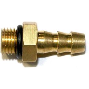 Interstate Pneumatics FMS64T 3/8 Inch - 24 UNF Male x 1/4 Inch Hose Barb Connector for Inflator Whips