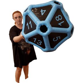 Black Bazaar Large D20 Dice Inflatable Extra Large Giant Gaming DND Tabletop RPG Roleplaying Dungeons and Dragons