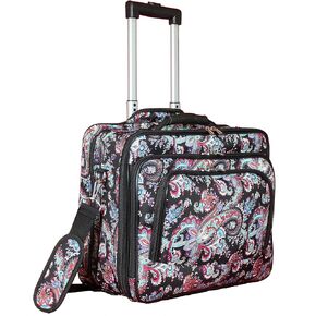World Traveler Women's Fashion Print Rolling 17" Laptop Case-Paisley, One Size
