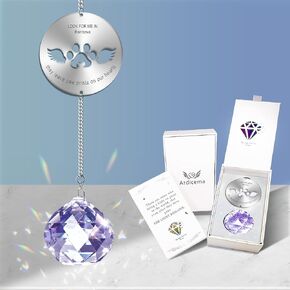 Dog Memorial Gifts for Loss of Dog, Loss of Dog Sympathy Gift, Pet Memorial Gifts for Dog,Ornaments of Crystal Memorial Suncatcher, Rainbow Paw Print Hanging in Memory of Dog Passing Away (Clear)