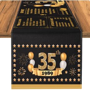 Happy Birthday Decorations for Women Men, Celebrate Birthday Party Supplies, Birthday Decorations Party Table Decor, Birthday Table Runner 72 X 13 Inches