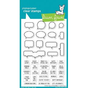 Lawn Fawn LF3359 All The Speech Bubbles 4X6 Clear Stamp Set