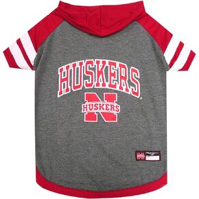 Pets First Nebraska Hoodie T-Shirt, Small, Nebraska Cornhuskers, Model:NE-4044-SM