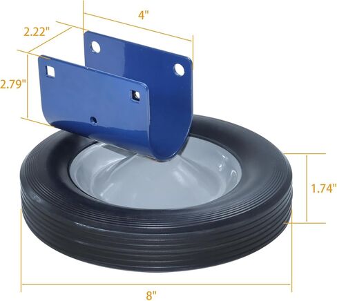 S16100600 Gate Wheel for Round Tube Gates 1-5/8" to 2" in Diameter, Quality Solid Steel Structure and Highly Hard Rubber Material for Various Terrains Such as Concrete, Grass, Gravel Ground in Saudi Arabia