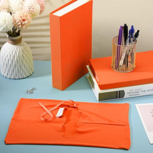 Gueevin 3 Pcs Jumbo Book Covers Stretchable Textbook Jackets Fits Most Hardcover Books up to 9.5 x 14 Inch Washable Protective Textbook Cover Reusable Book Protector for Girls Boys Kids (Orange) in Saudi Arabia