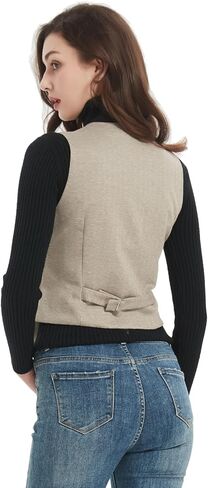 سترة WEISIPU للسيدات بتصميم Steampunk العتيق وياقة صدرية وصدرية بظهر متسابق in Kuwait