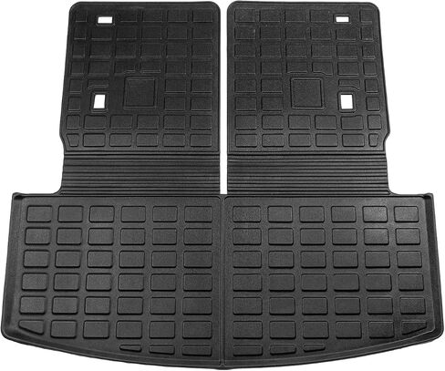 حصيرة الشحن متوافقة مع 2020-2024 Ford Explorer Cargo Liner Trunk Mat TPE جميع الأحوال الجوية غطاء المقعد الخلفي حامي لملحقات مستكشف الركاب 6 و7 (ترقية حصيرة صندوق السيارة مع حصيرة مسند الظهر) in Kuwait