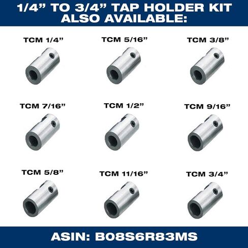 CS Unitec 3/4" Weldon Tap Holder for 1/2" Diameter Taps - Mag Drill Tap Collet - Fits Standard Weldon Chucks On Most Magnetic Drill Presses (TCM 1/2) in Saudi Arabia