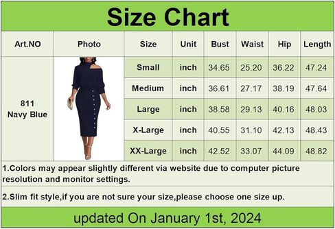 فساتين عمل للنساء أنيقة بدون أكتاف 3/4 كم فستان متوسط ​​الطول Bodycon رقبة رسن الكنيسة مكتب قلم رصاص (811 أزرق داكن، متوسط) in Kuwait