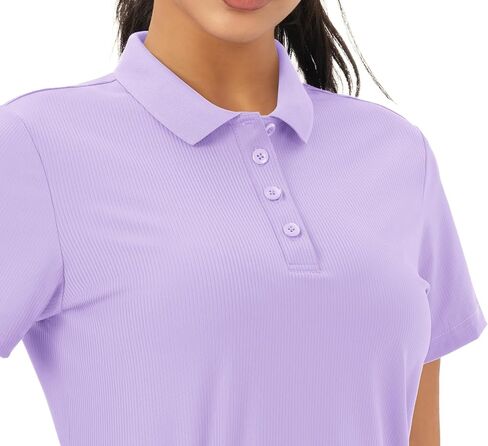 MAGCOMSEN Women's Polo Shirts Quick Dry Short Sleeve Golf Shirt Moisture Wicking 4-Button Shirt in Saudi Arabia
