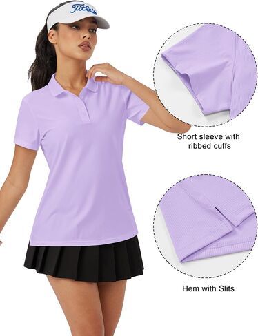 MAGCOMSEN Women's Polo Shirts Quick Dry Short Sleeve Golf Shirt Moisture Wicking 4-Button Shirt in Saudi Arabia