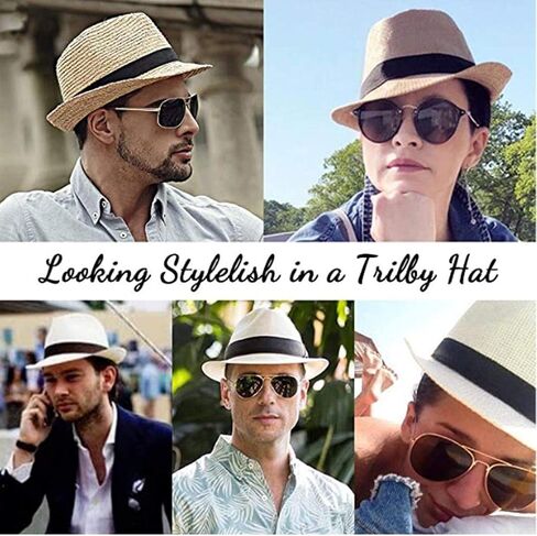 Silver Fever Stylish Banded Fedora Hat with Ribbon in Saudi Arabia