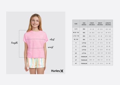Hurley Girls' Soft Knit Basic T-Shirt in Saudi Arabia