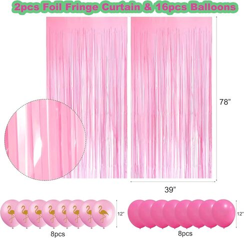 Flamingo Birthday Decorations, Flamingo Birthday Party Supplies, Flamingo Party Decorations, Aloha Hawaiian Luau Tropical Pineapple Summer Beach Party Decorations Supplies in Kuwait