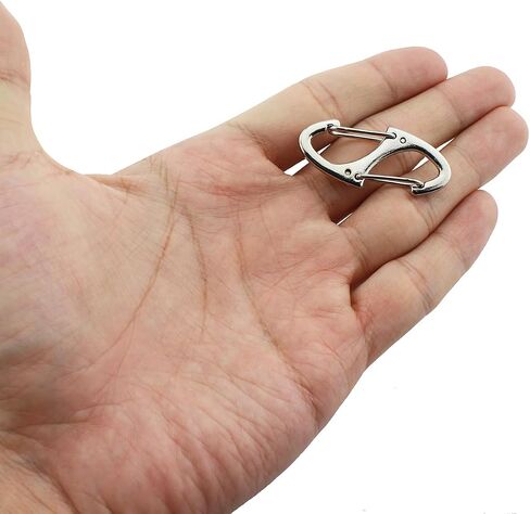 RLECS 15PCS 41mm/1.6inch Silver Luggage Zip Clip Anti Theft Device Backpack Zip Puller Double Head Spring Loaded Zinc Alloy S Shaped Keychain Hook Suitable for Attaching Key and Chain and Rope Lock in Saudi Arabia