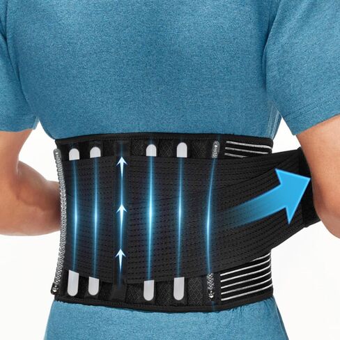Back Brace for Men Lower Back，Back Support Belt For Women，Breathable Lower Back Support Belt Pain Relief With 6 Stays for Heavy Lifting Herniated Disc, Sciatica, Scoliosis Size L in Saudi Arabia