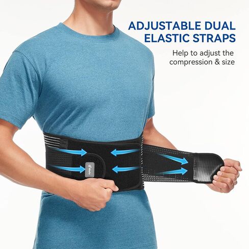 Back Brace for Men Lower Back，Back Support Belt For Women，Breathable Lower Back Support Belt Pain Relief With 6 Stays for Heavy Lifting Herniated Disc, Sciatica, Scoliosis Size L in Saudi Arabia