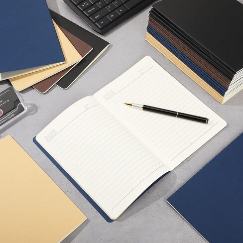 36 Pack A5 Journal Notebook Soft Cover Notebooks 48 Page Travel Notebook Writing Drawing Blank Cover Journal Memo Diary Subject for Students School Classroom Office (Black,Transverse Line) in Saudi Arabia